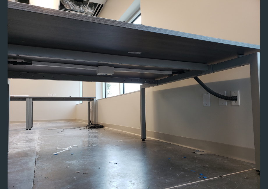 under table data cabling mounting