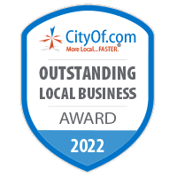 Award Badge: Recipient of the 2022 Outstanding Local Business Award for innovation, exceptional service, and commitment to local businesses.